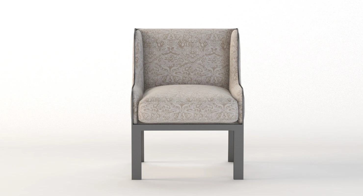 Ixelles Wing Chair Small Armchair 3D Model_04
