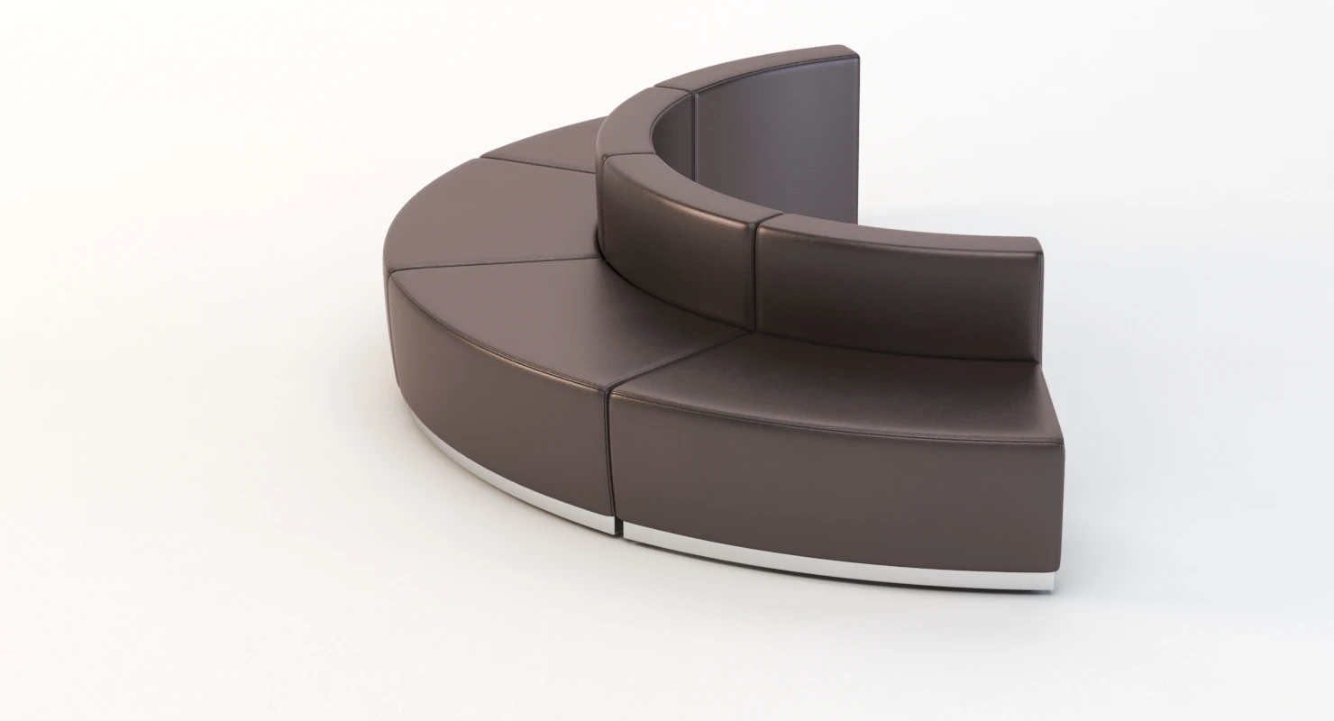 Krysten Sectional Four Module Convex Round Booth Sofa 3D Model_05