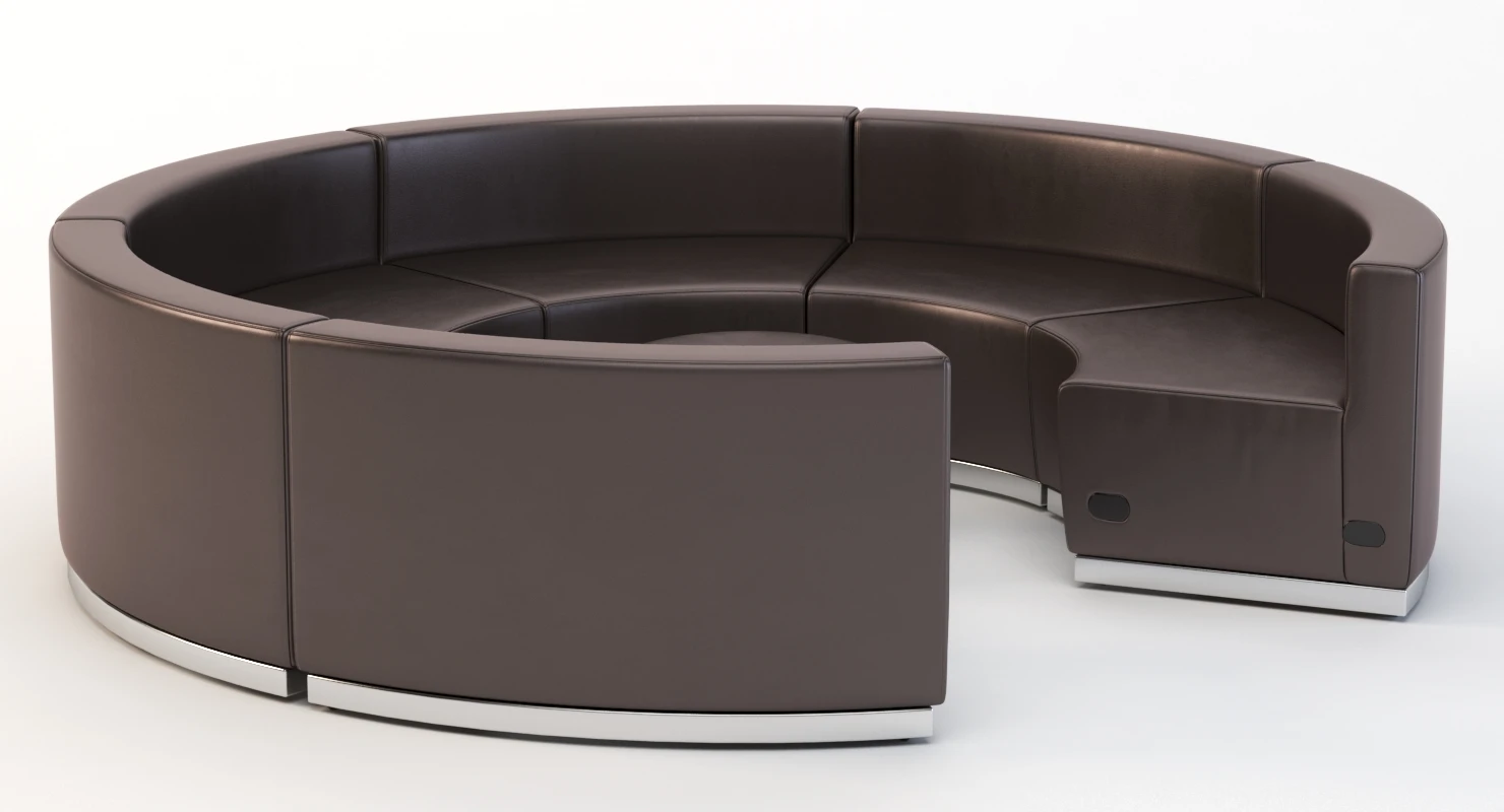Krysten Sectional Six Module Round Circular Sofa 3D Model_04