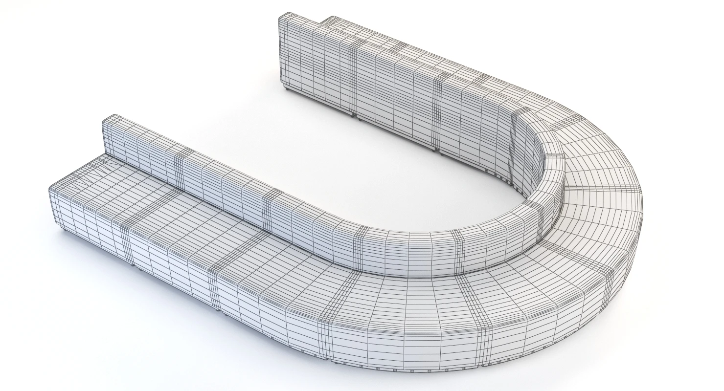 Krysten Sectional U Shape Convex Sofa 3D Model_011