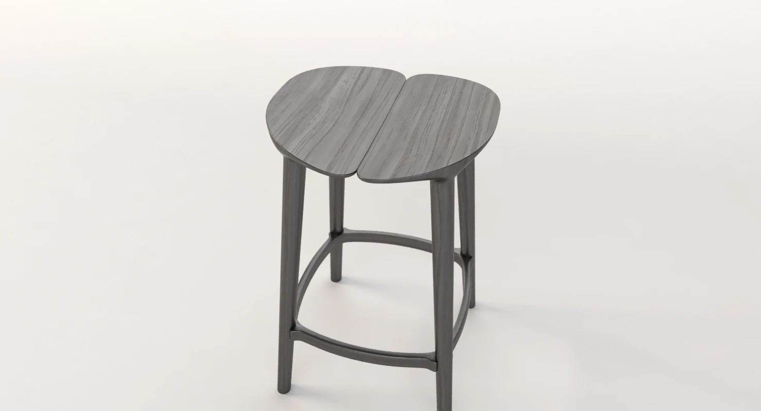 Mattiazzi Osso Solid wood Kitchen Stool 3D Model_03