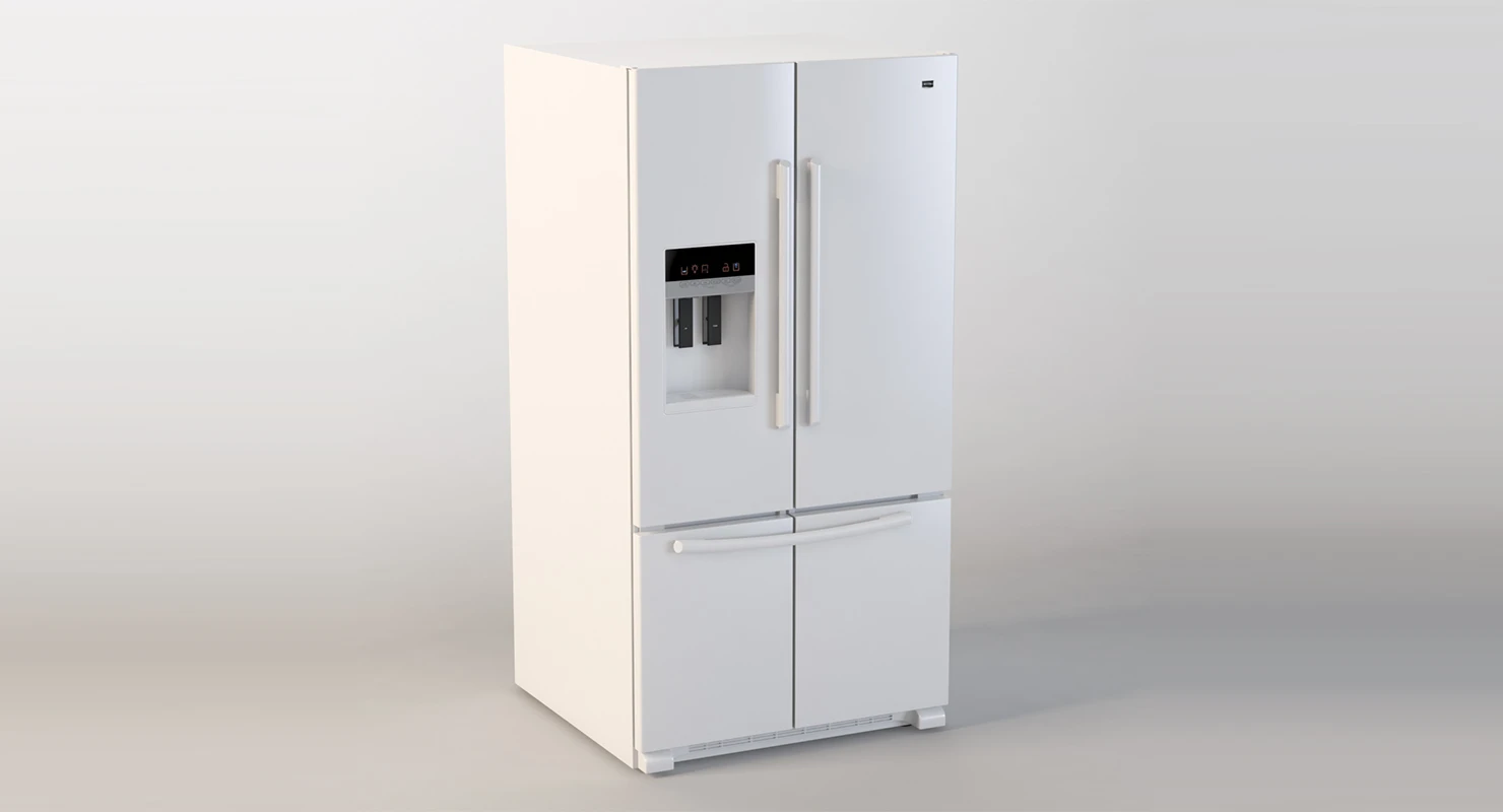 Maytag 26 Cu Ft Ice2o French Door Refrigerator 3D Model_01