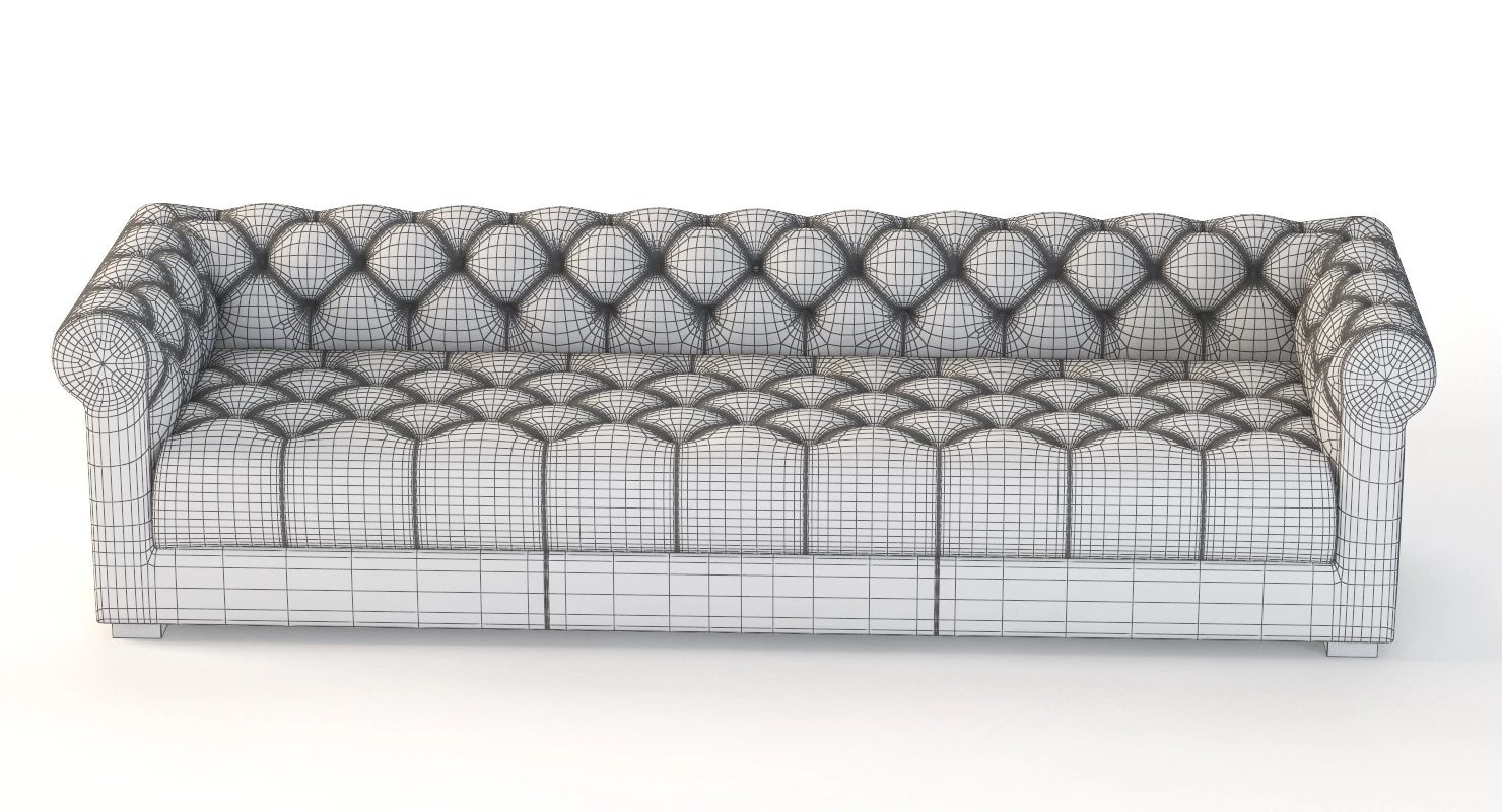 Modena Chesterfield Leather Sofa 3D Model_010