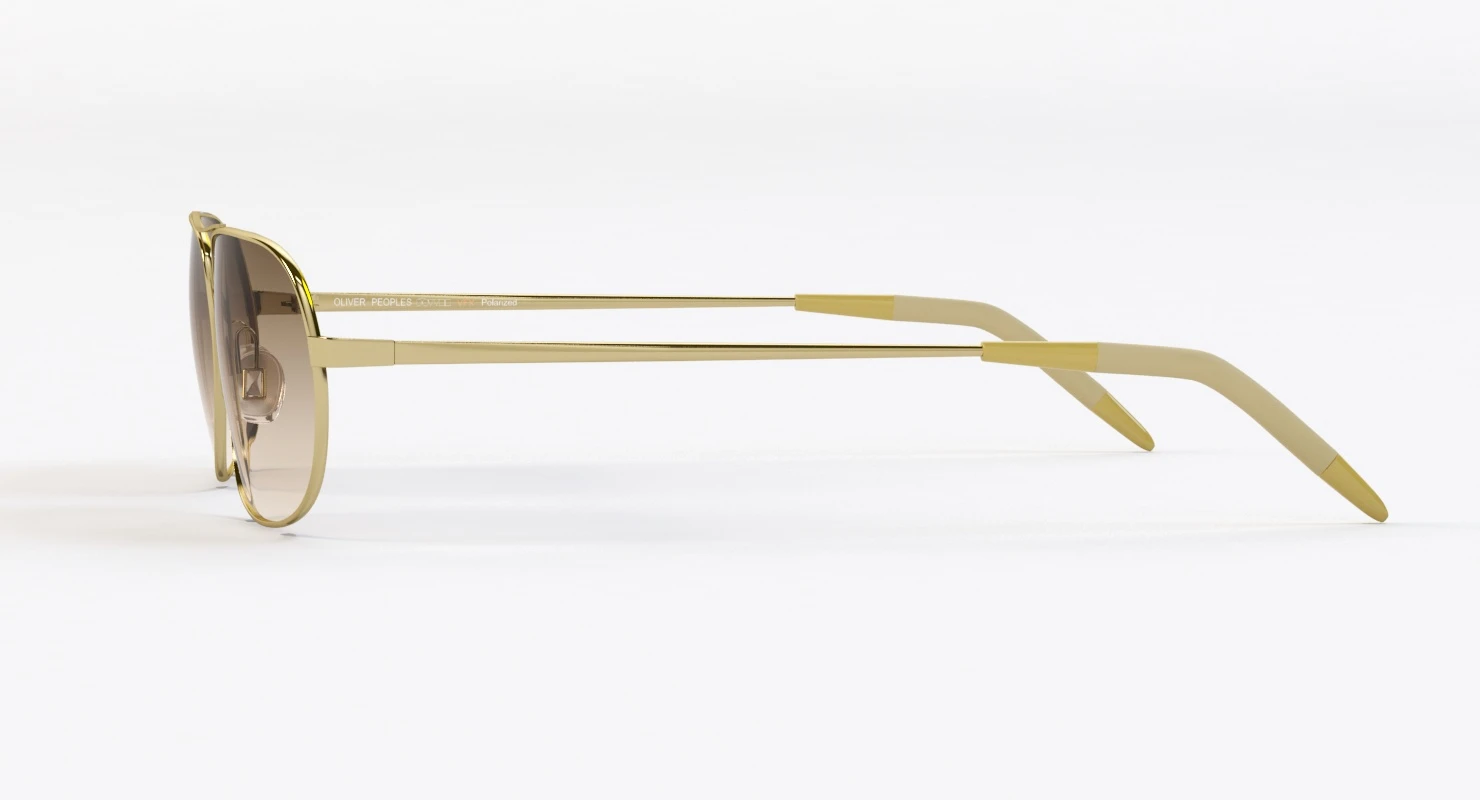 Oliver Peoples Clifton Gold Chrome Olive Photochromic Sunglass 3D Model_010