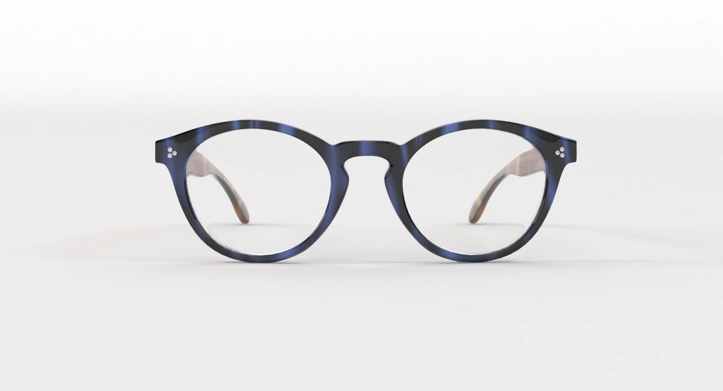 Oliver Peoples Feldman Cobalt Tortoise Dark Mahogany Optical Eyewear 3D Model_010