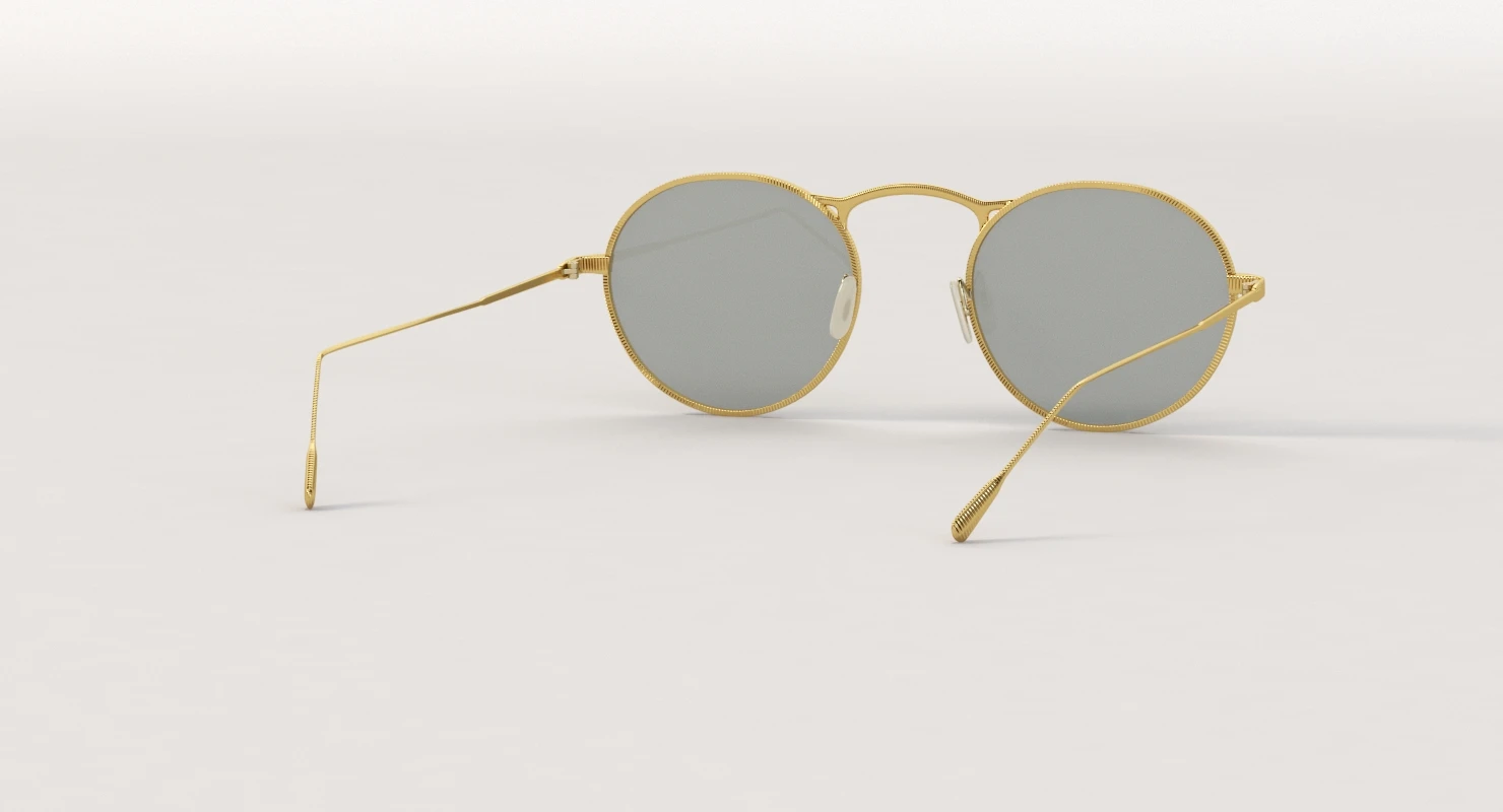 Oliver Peoples M 4 30th 18k Gold Sunglass 3D Model_06