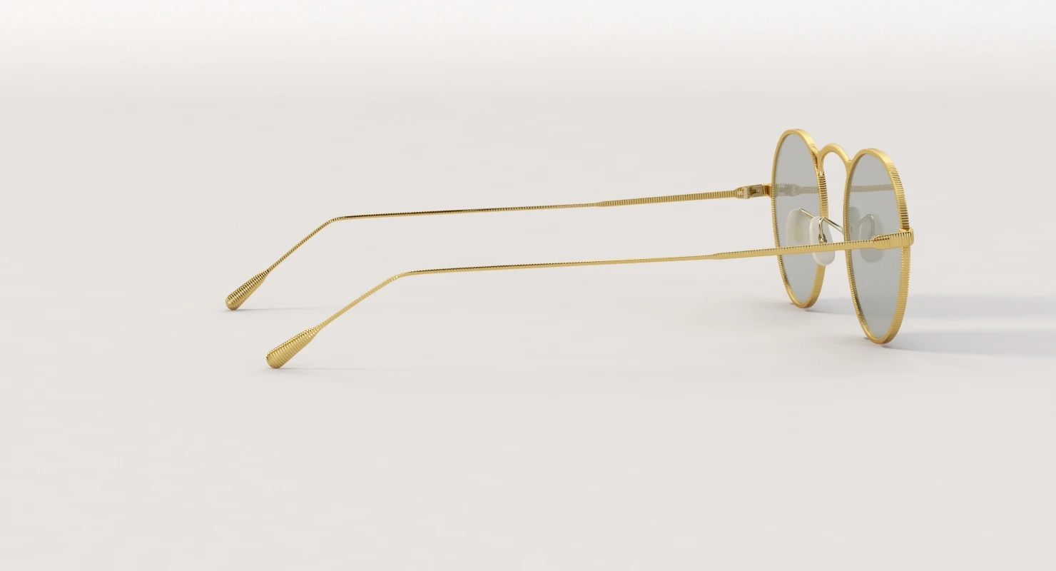 Oliver Peoples M 4 30th 18k Gold Sunglass 3D Model_05