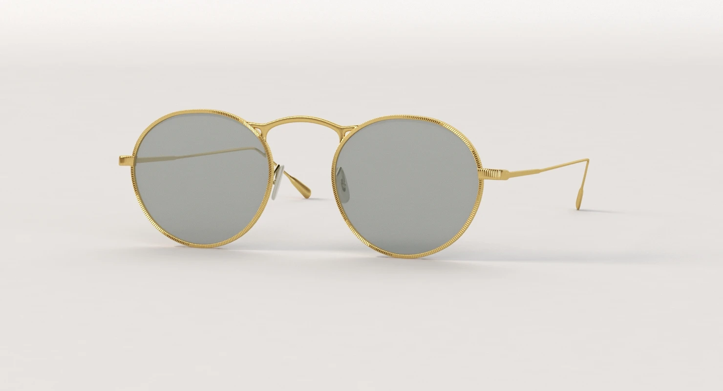 Oliver Peoples M 4 30th 18k Gold Sunglass 3D Model_09