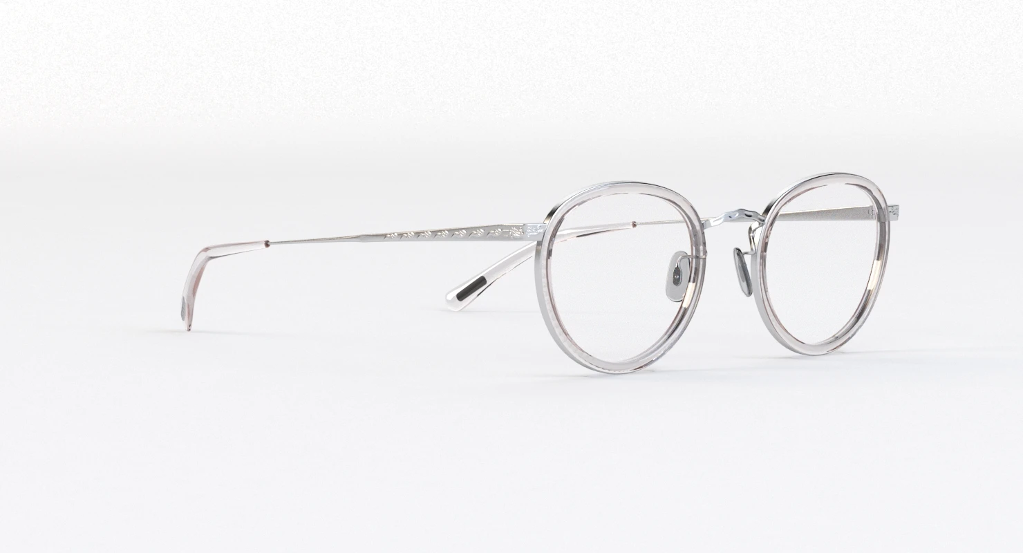 Oliver Peoples Mp 2 18k White Gold Sunglass 3D Model_04