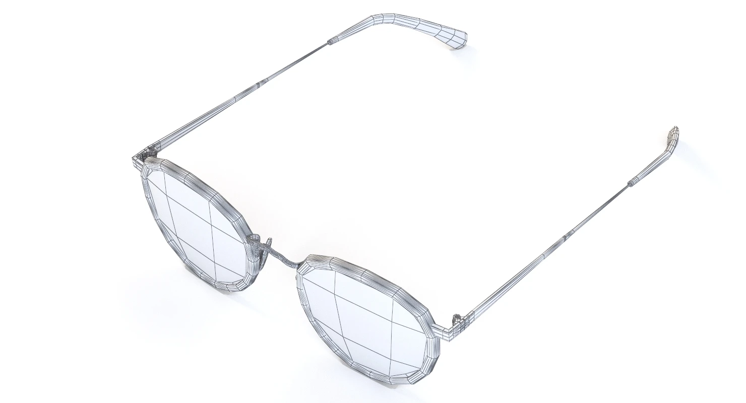 Oliver Peoples Mp 2 18k White Gold Sunglass 3D Model_011