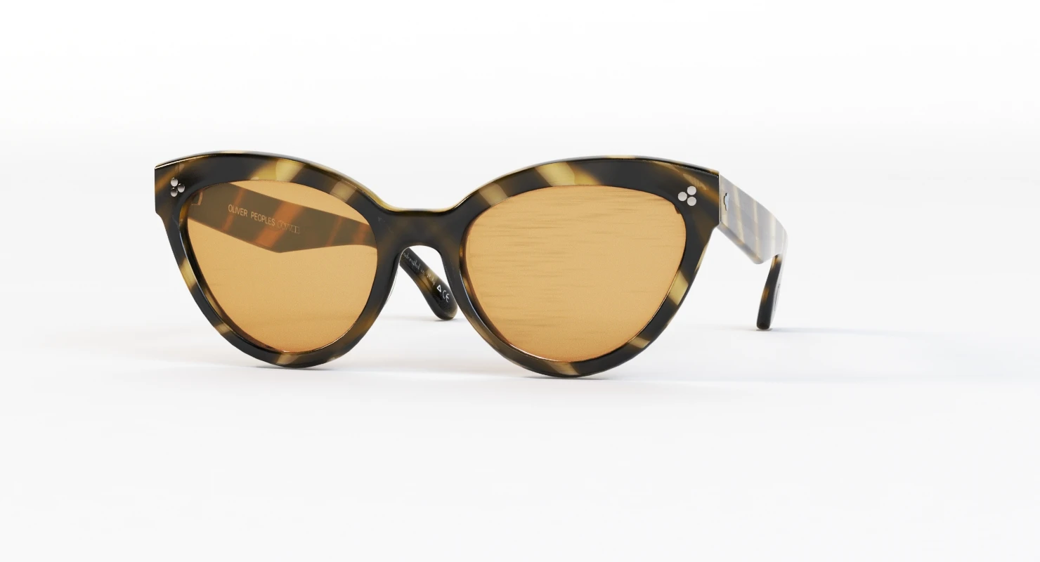 Oliver Peoples Roella Cocobolo Brown Polar Sunglass 3D Model_011