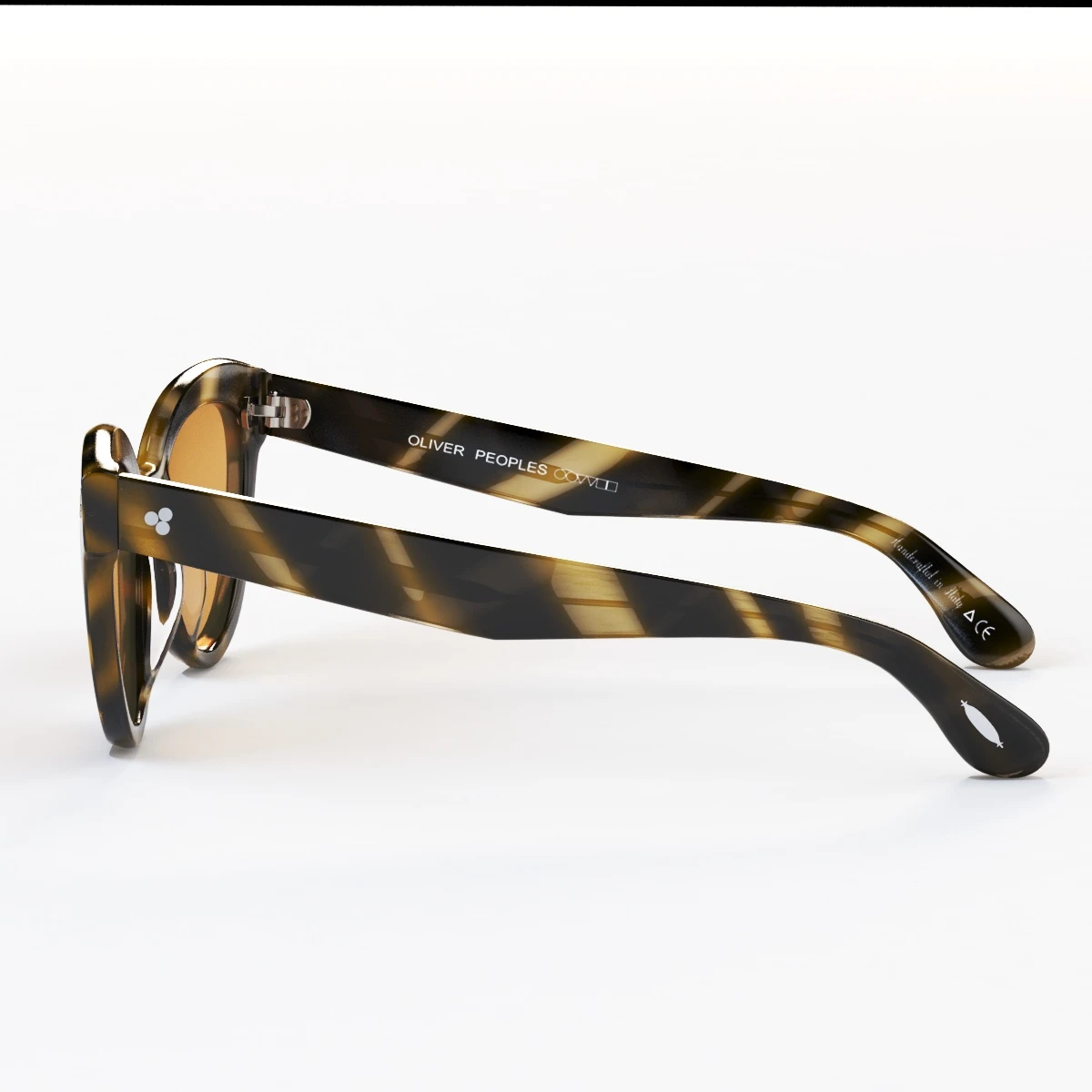 Oliver Peoples Roella Cocobolo Brown Polar Sunglass 3D Model_03