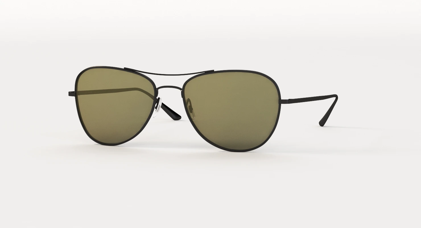 Oliver Peoples Row Executive Suite Matte Black G 15 Sunglass 3D Model_09