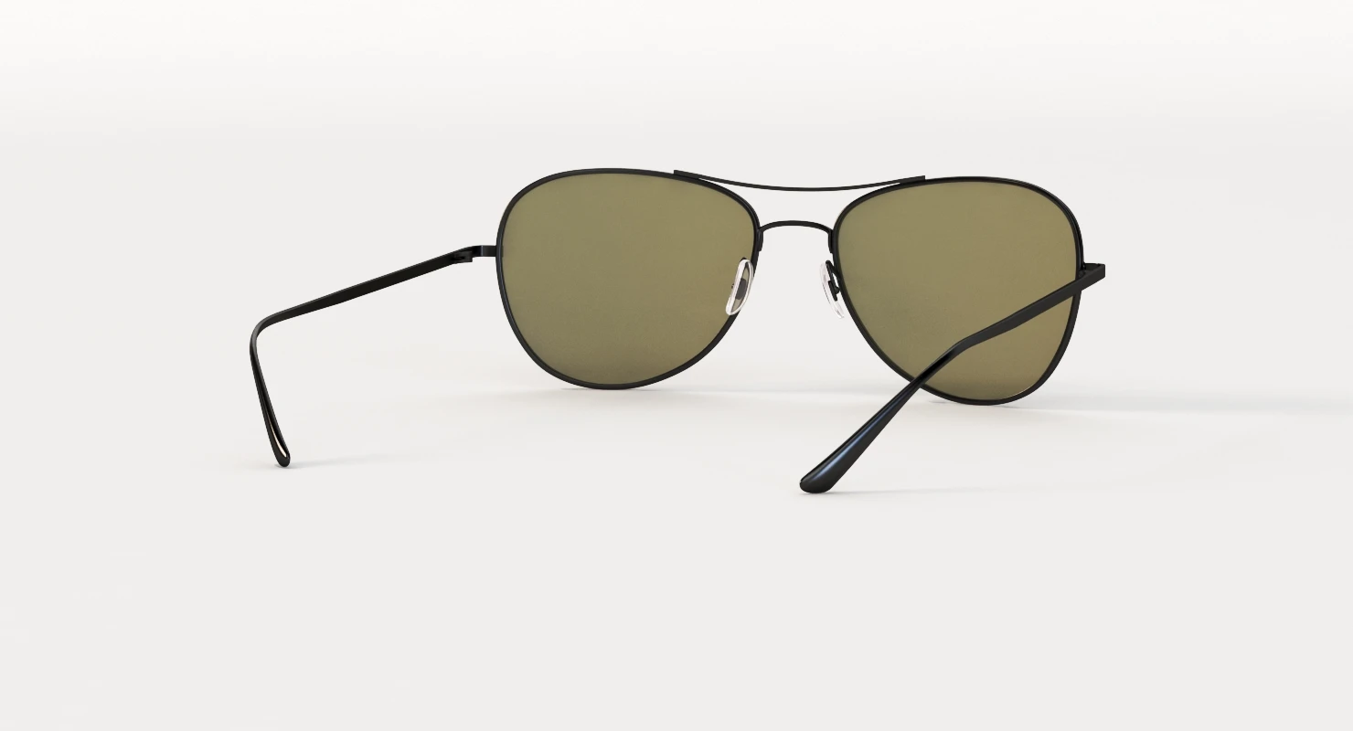 Oliver Peoples Row Executive Suite Matte Black G 15 Sunglass 3D Model_06