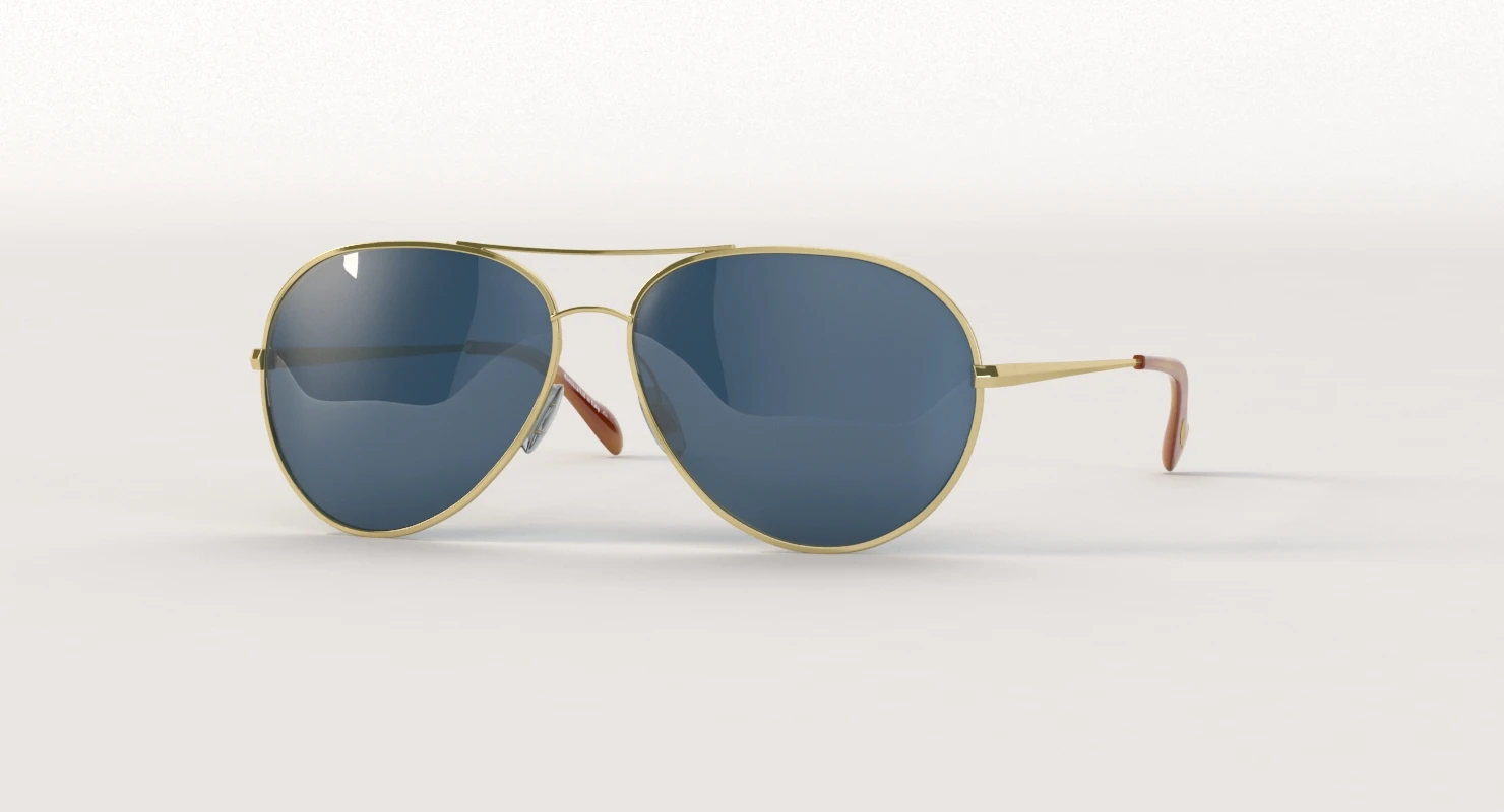Oliver Peoples Sayer Gold Arctic Blue Mirror Sunglass 3D Model_010