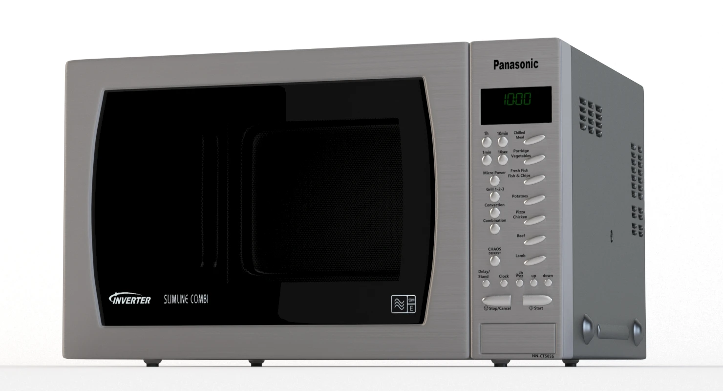 Panasonic Microwave Oven Nn Ct585sbpq Combination 3D Model_010