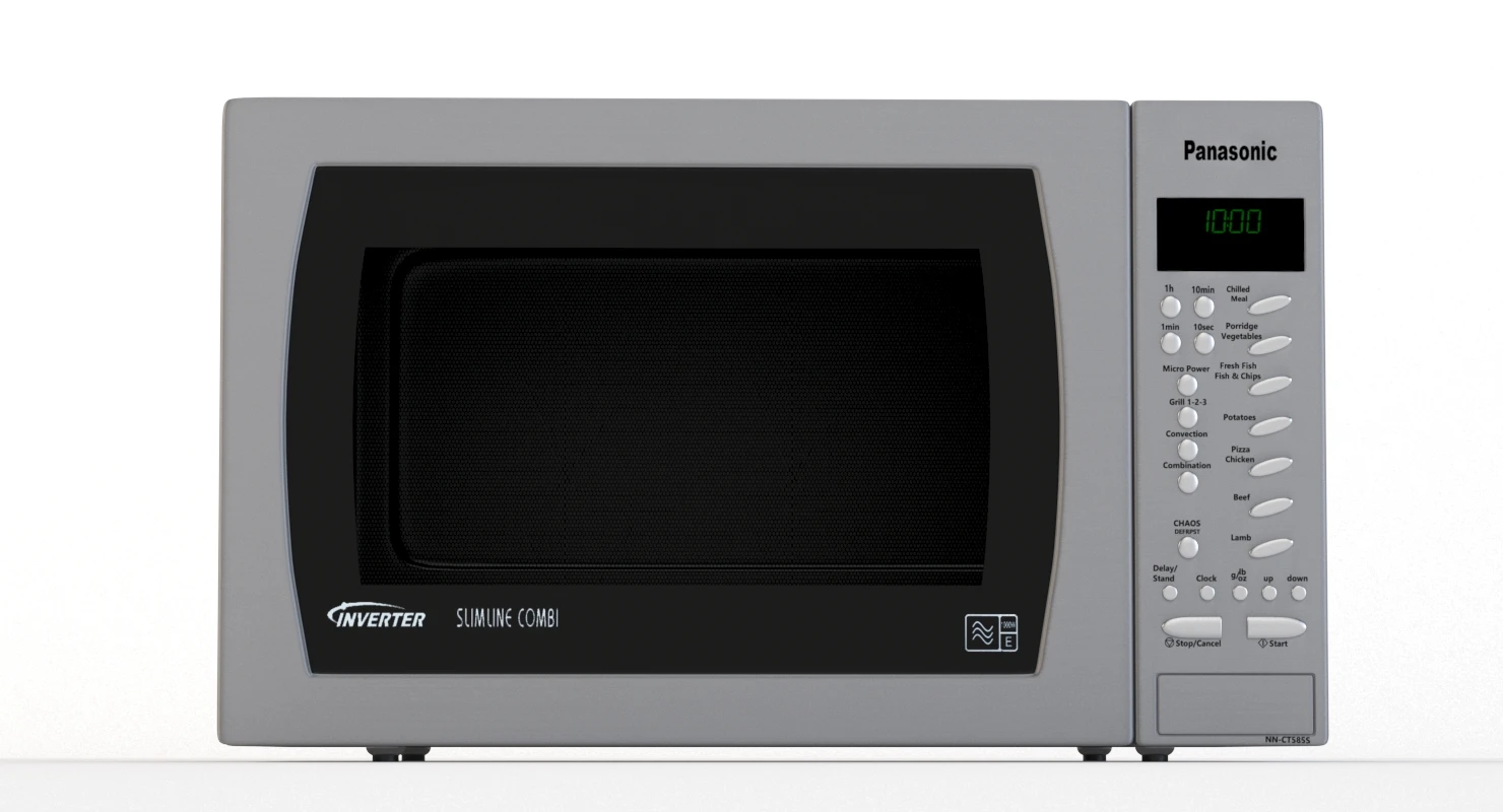 Panasonic Microwave Oven Nn Ct585sbpq Combination 3D Model_04
