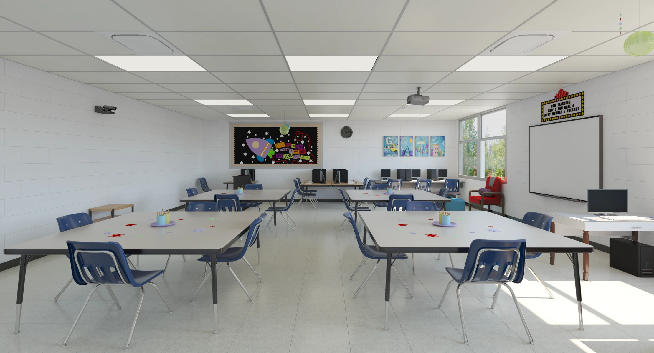 Photorealistic Detail Kindergarten Classroom 3D Model_09