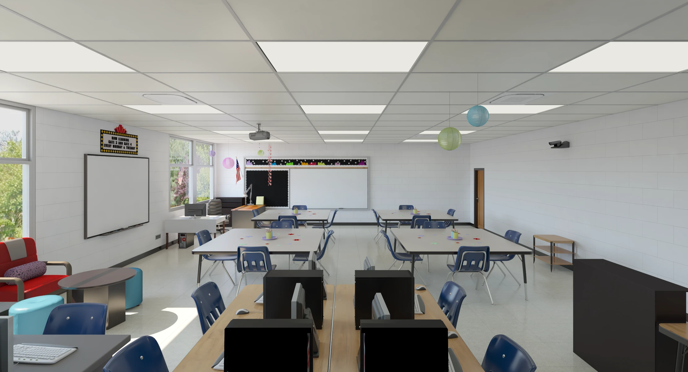 Photorealistic Detail Kindergarten Classroom 3D Model_012