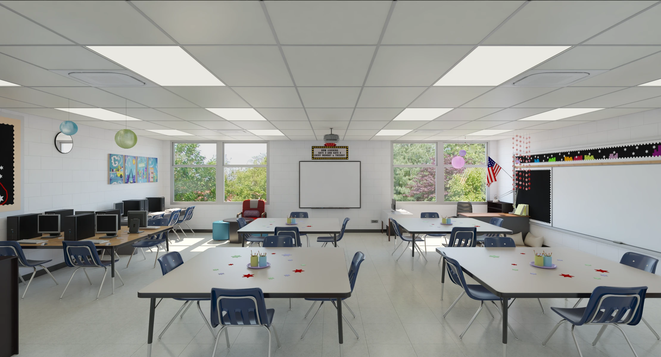 Photorealistic Detail Kindergarten Classroom 3D Model_08