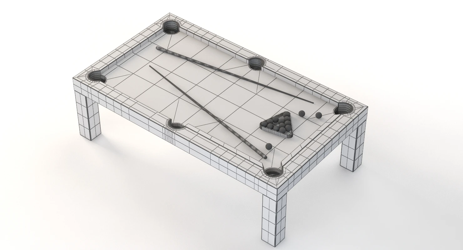 Precision Pool Dining Table 3D Model_012