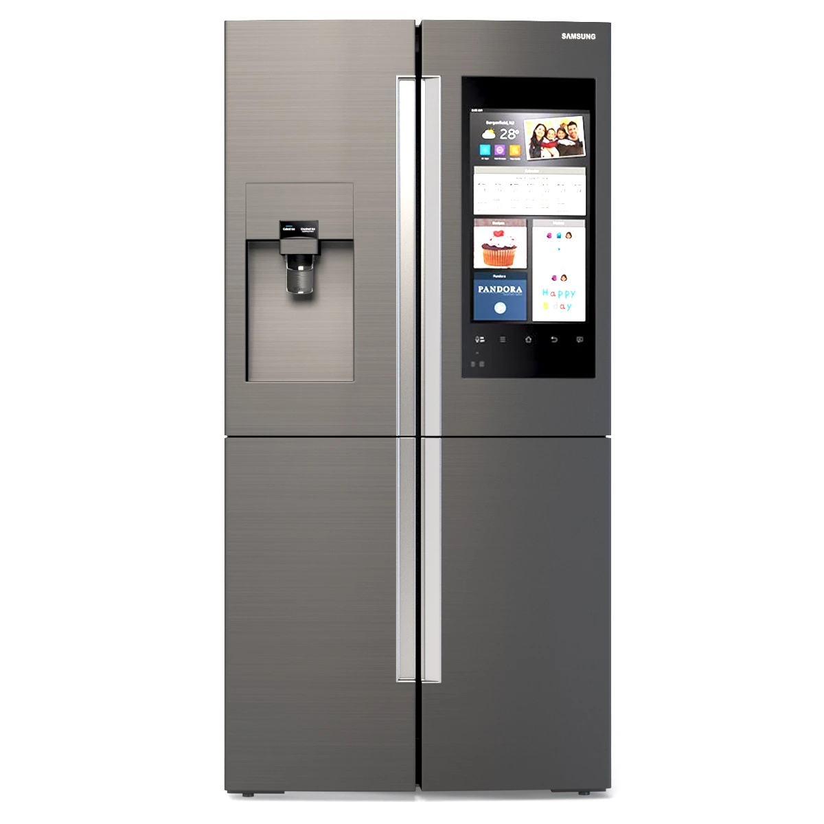 Samsung 28 cu ft Capacity 4 Door Flex Refrigerator with Family Hub 3D Model_04