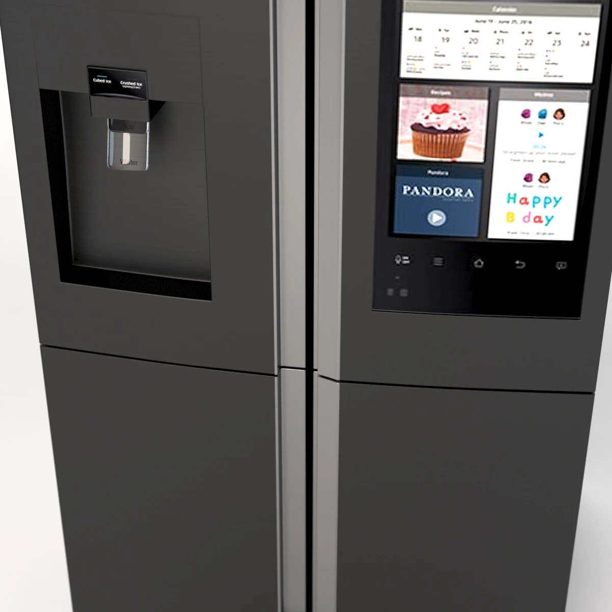 Samsung 28 cu ft Capacity 4 Door Flex Refrigerator with Family Hub 3D Model_09