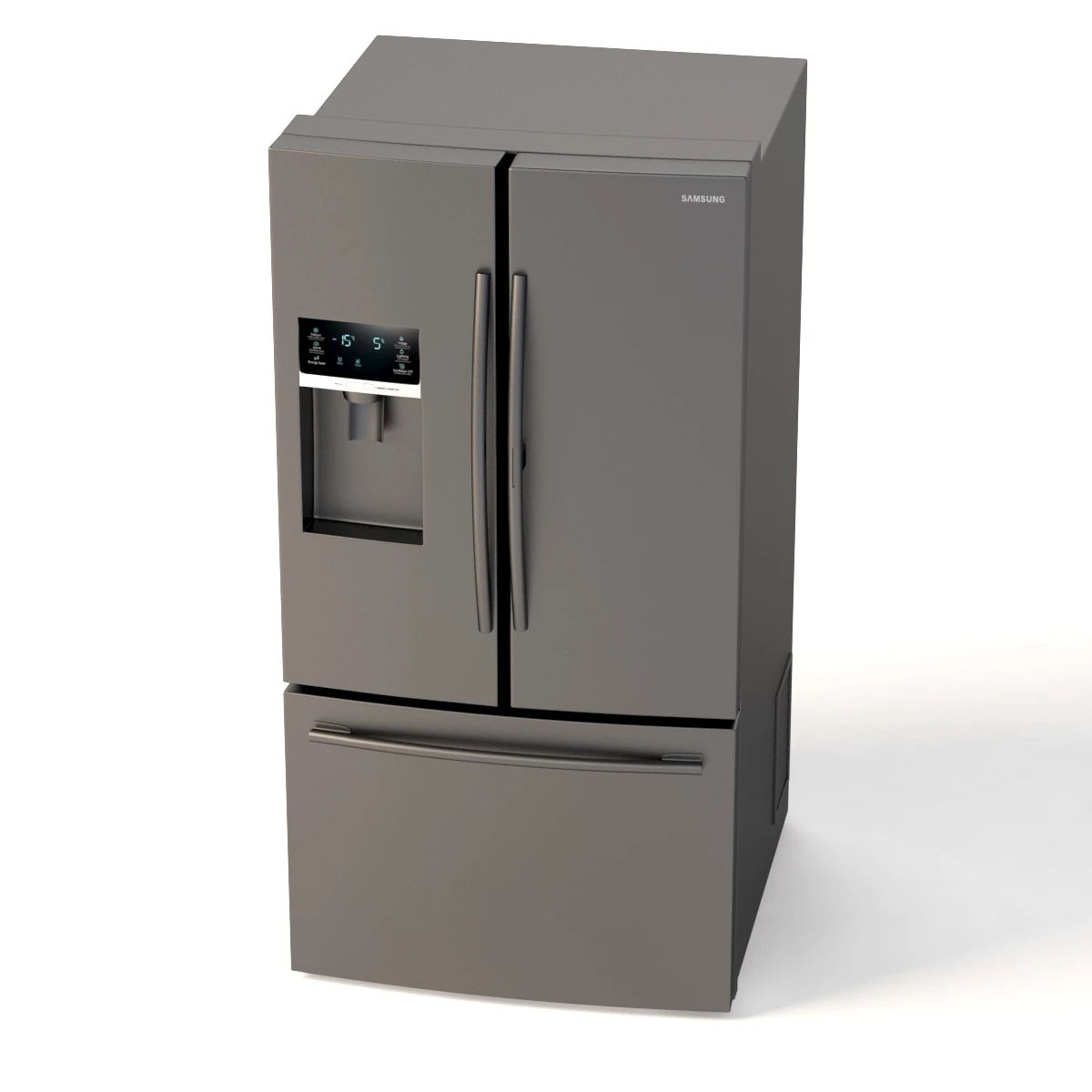 Samsung RF28HDEDPWW AA 28 Cu Ft French Door Food Showcase Refrigerator 3D Model_05