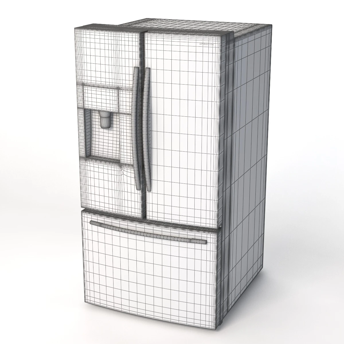 Samsung RF263BEAESG AA French Door Refrigerator 25 cu. ft 3D Model_013