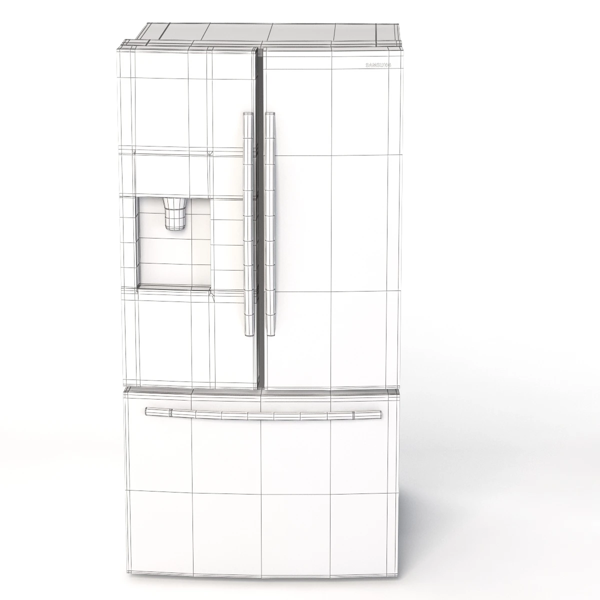 Samsung RF263BEAESG AA French Door Refrigerator 25 cu. ft 3D Model_012