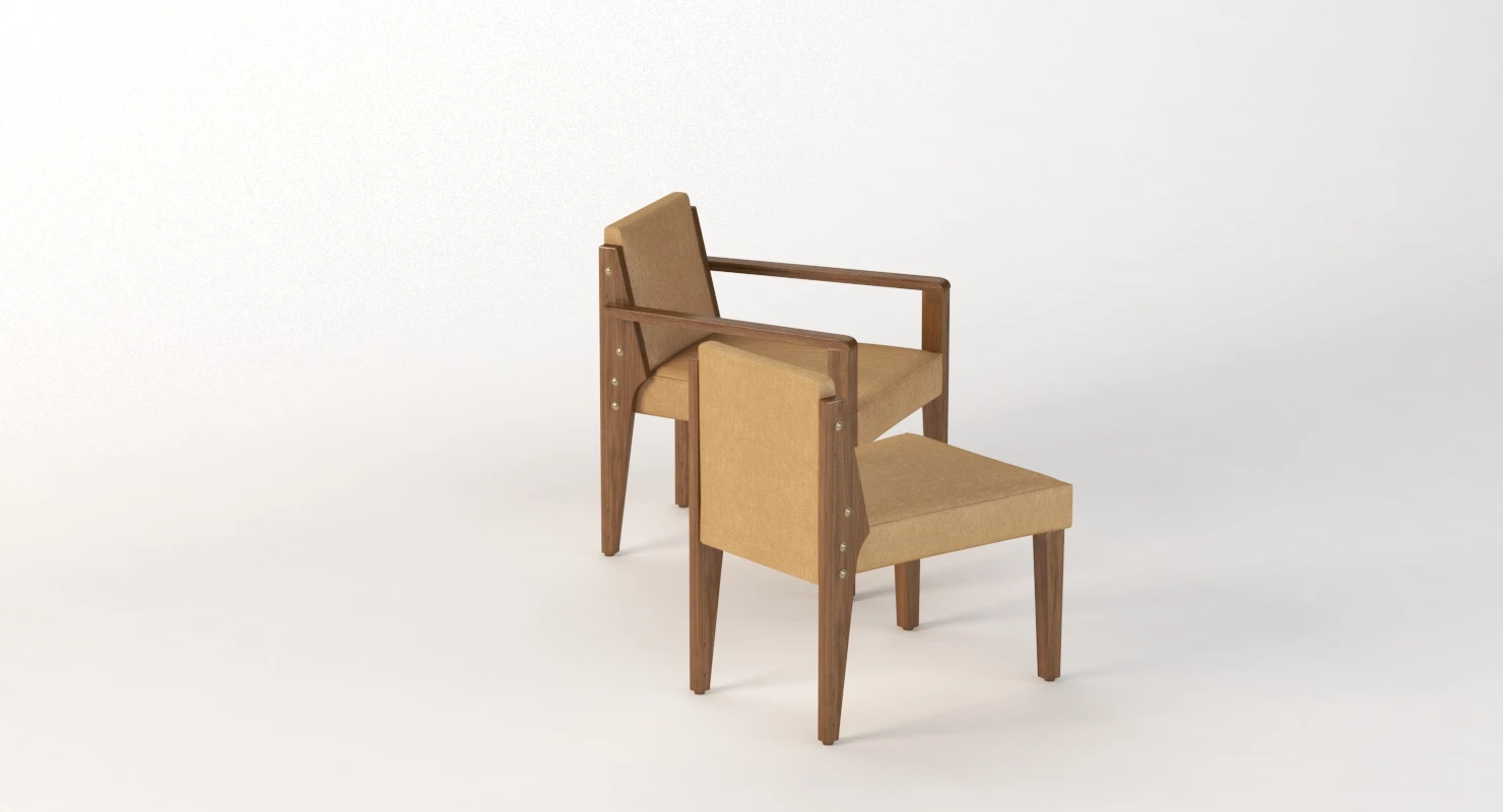 Dupre Lafron Style Chair 3D Model_06