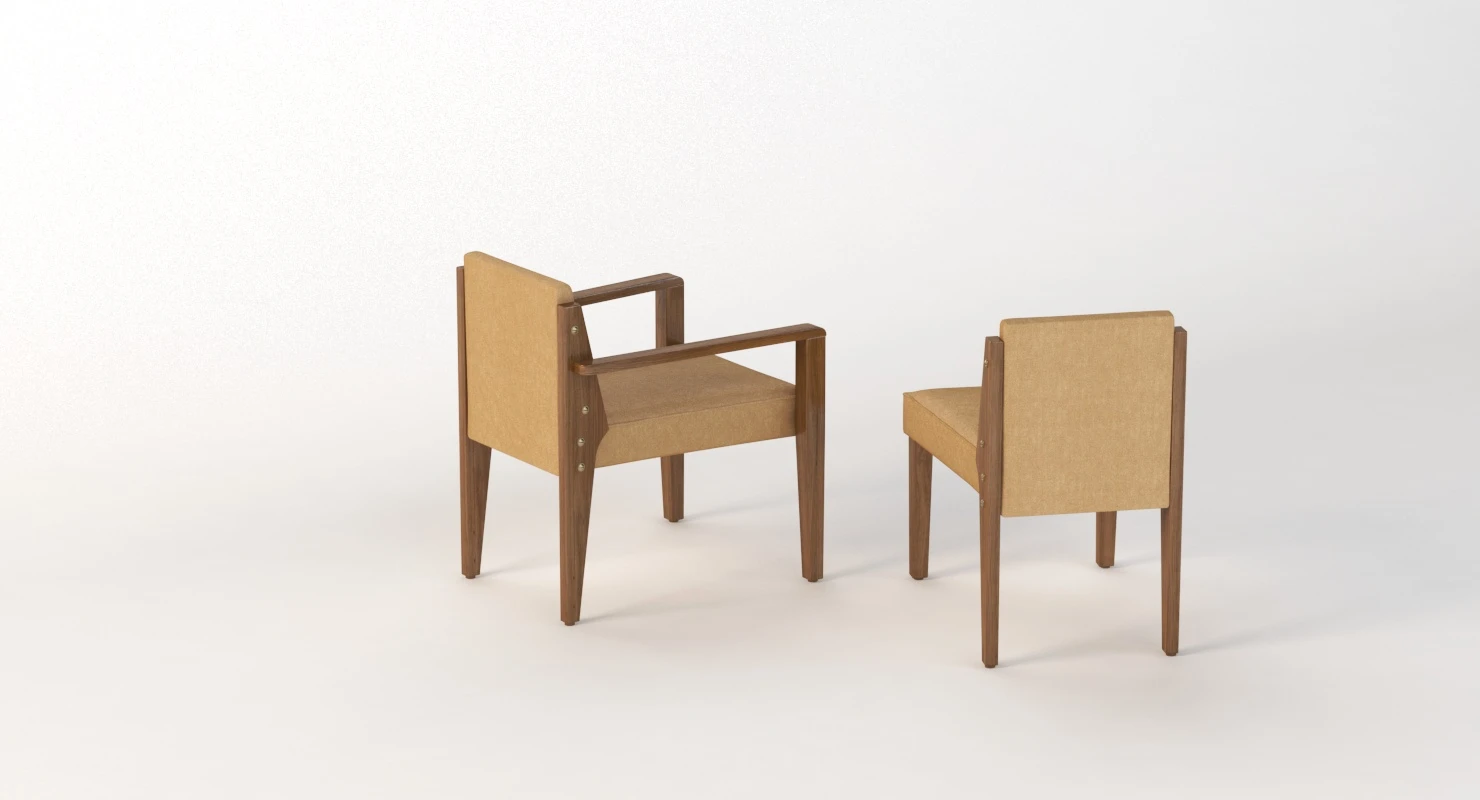 Dupre Lafron Style Chair 3D Model_07