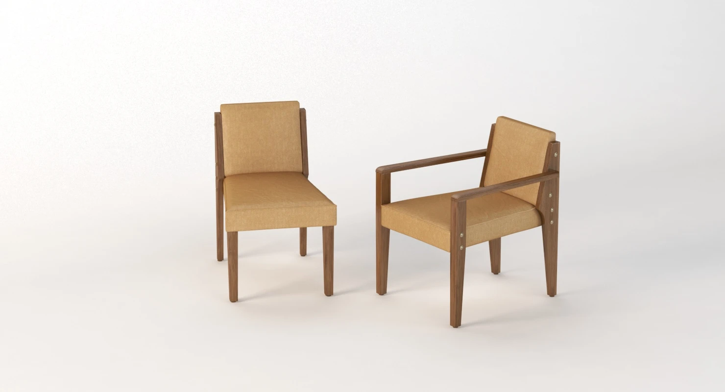 Dupre Lafron Style Chair 3D Model_010