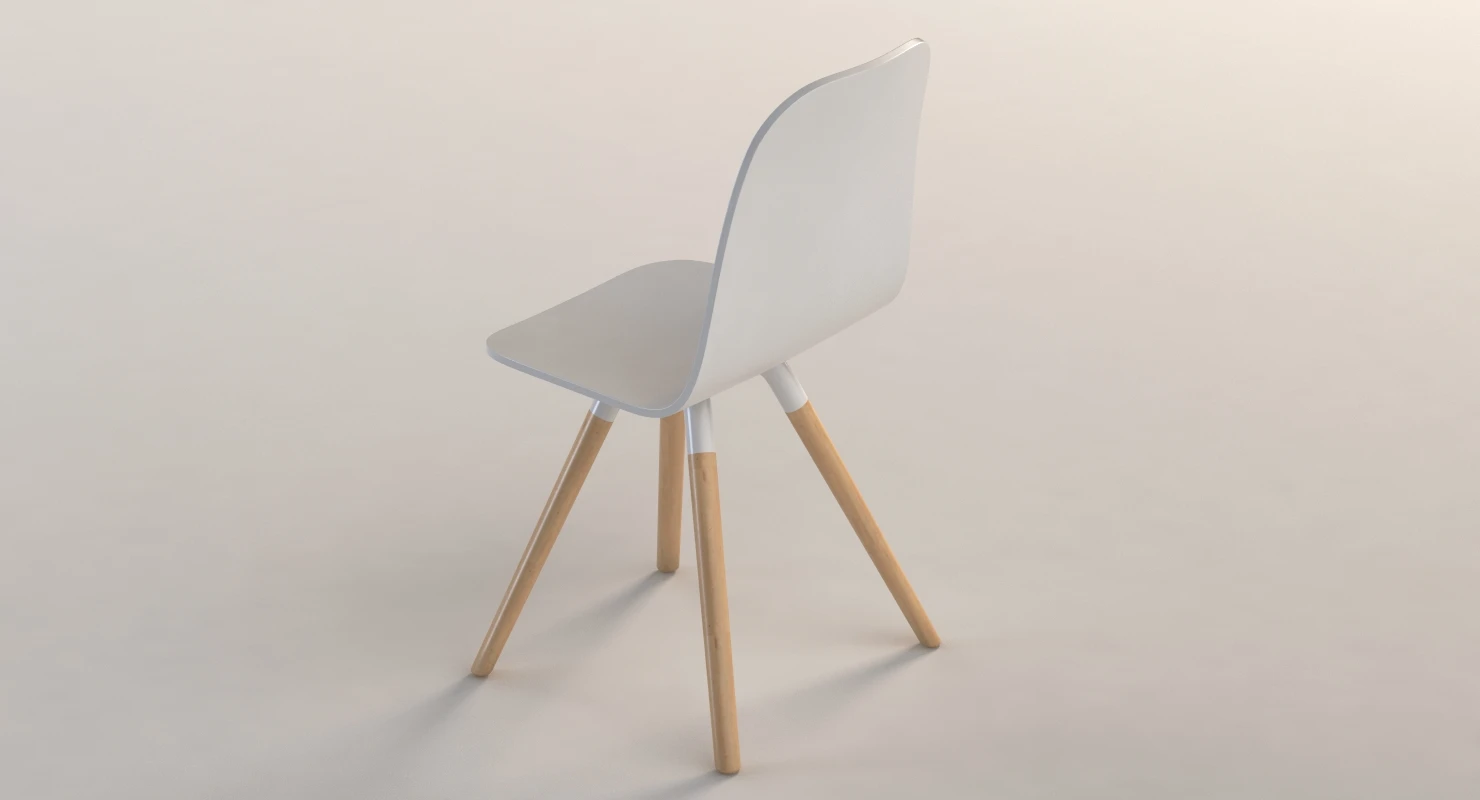 Solid Wood Cancio Nuba Wooden Chair 3D Model_03