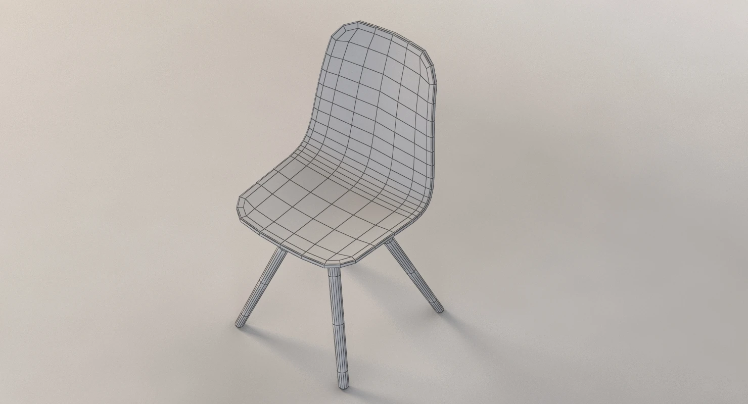 Solid Wood Cancio Nuba Wooden Chair 3D Model_016