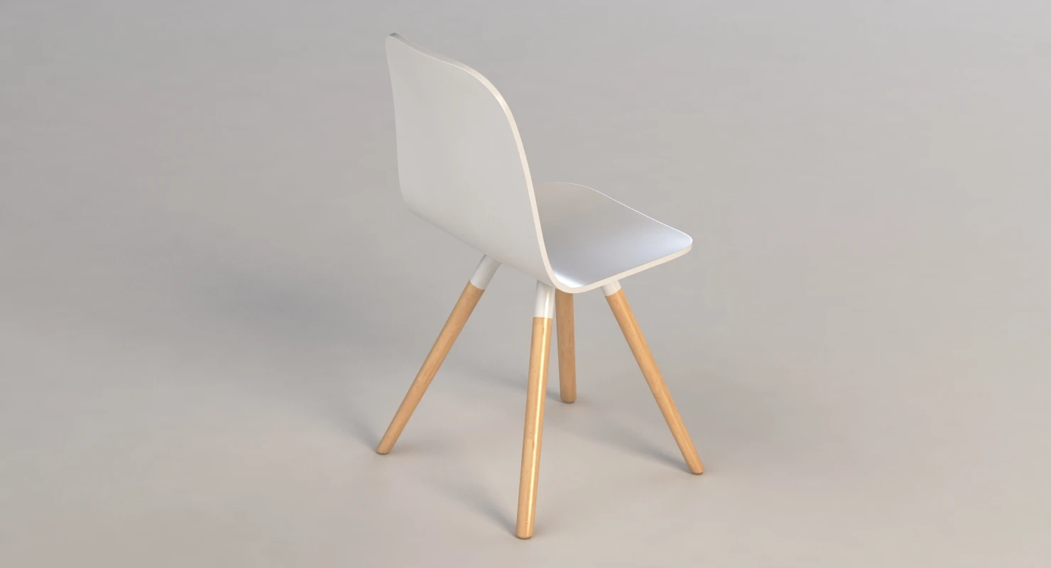 Solid Wood Cancio Nuba Wooden Chair 3D Model_010
