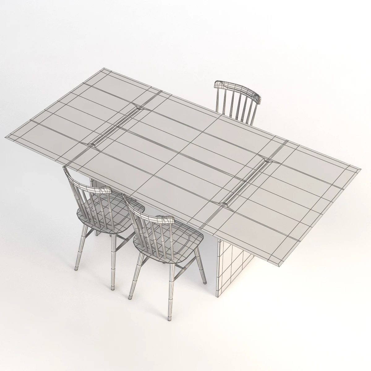Tonelli Tavolante Dining Table with Chair 3D Model_013