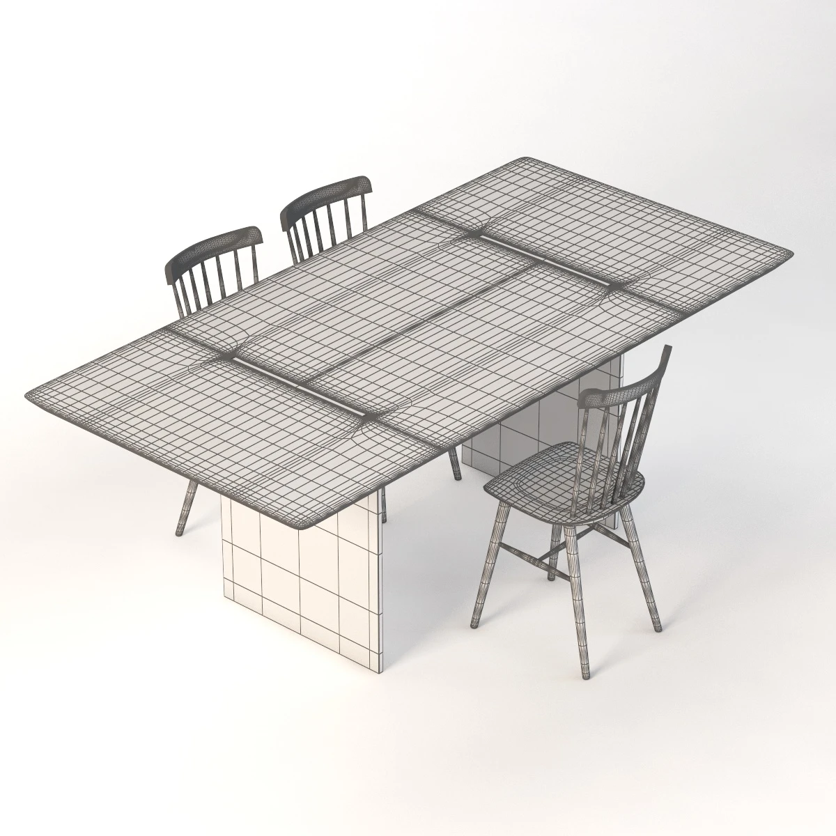 Tonelli Tavolante Dining Table with Chair 3D Model_010