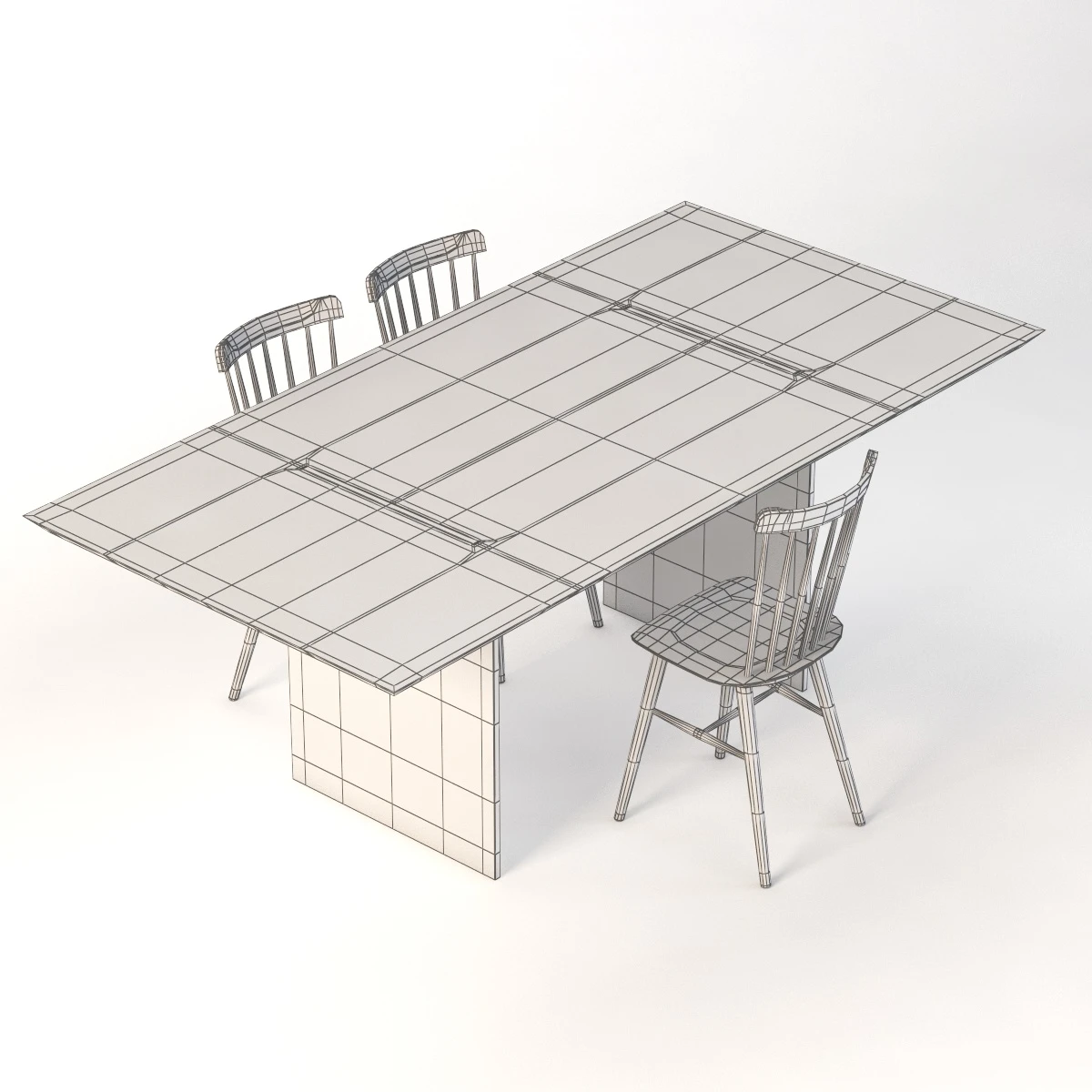 Tonelli Tavolante Dining Table with Chair 3D Model_011