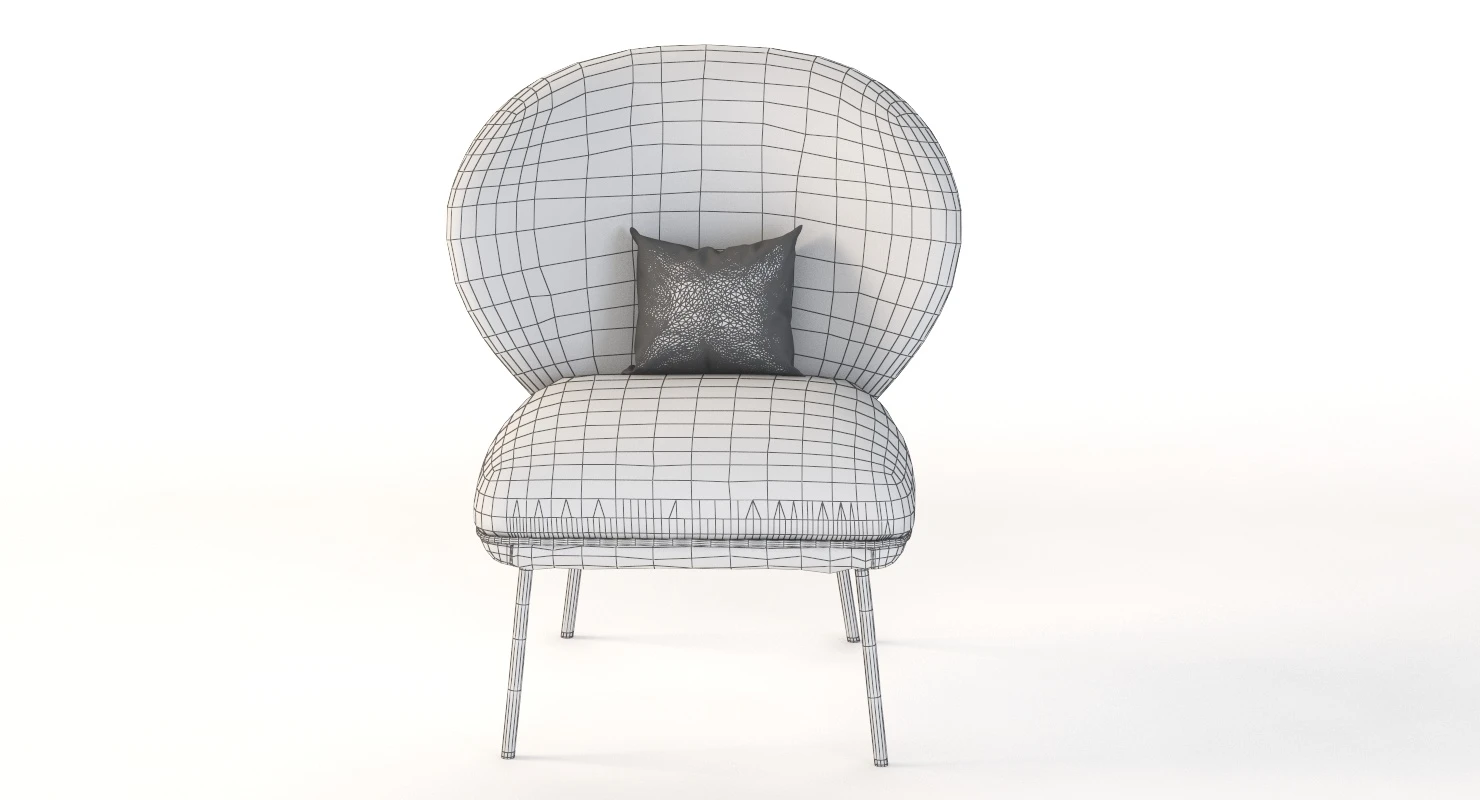 Ventall Lounge Chair by Yonoh Studio 3D Model_012