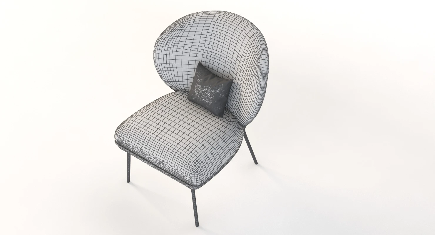 Ventall Lounge Chair by Yonoh Studio 3D Model_013