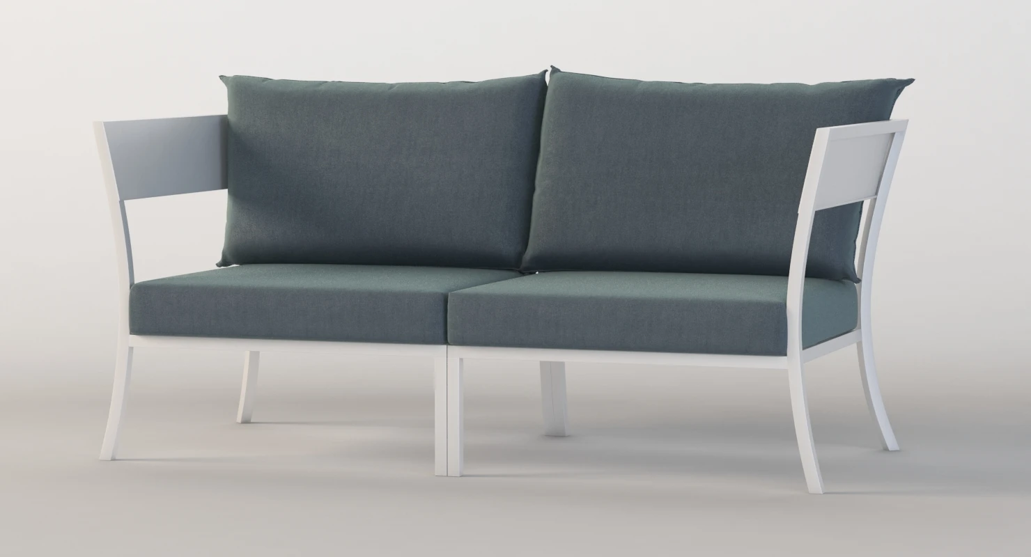 Vermobil Porto Cervo Outdoor Love Seat Sofa 3D Model_09