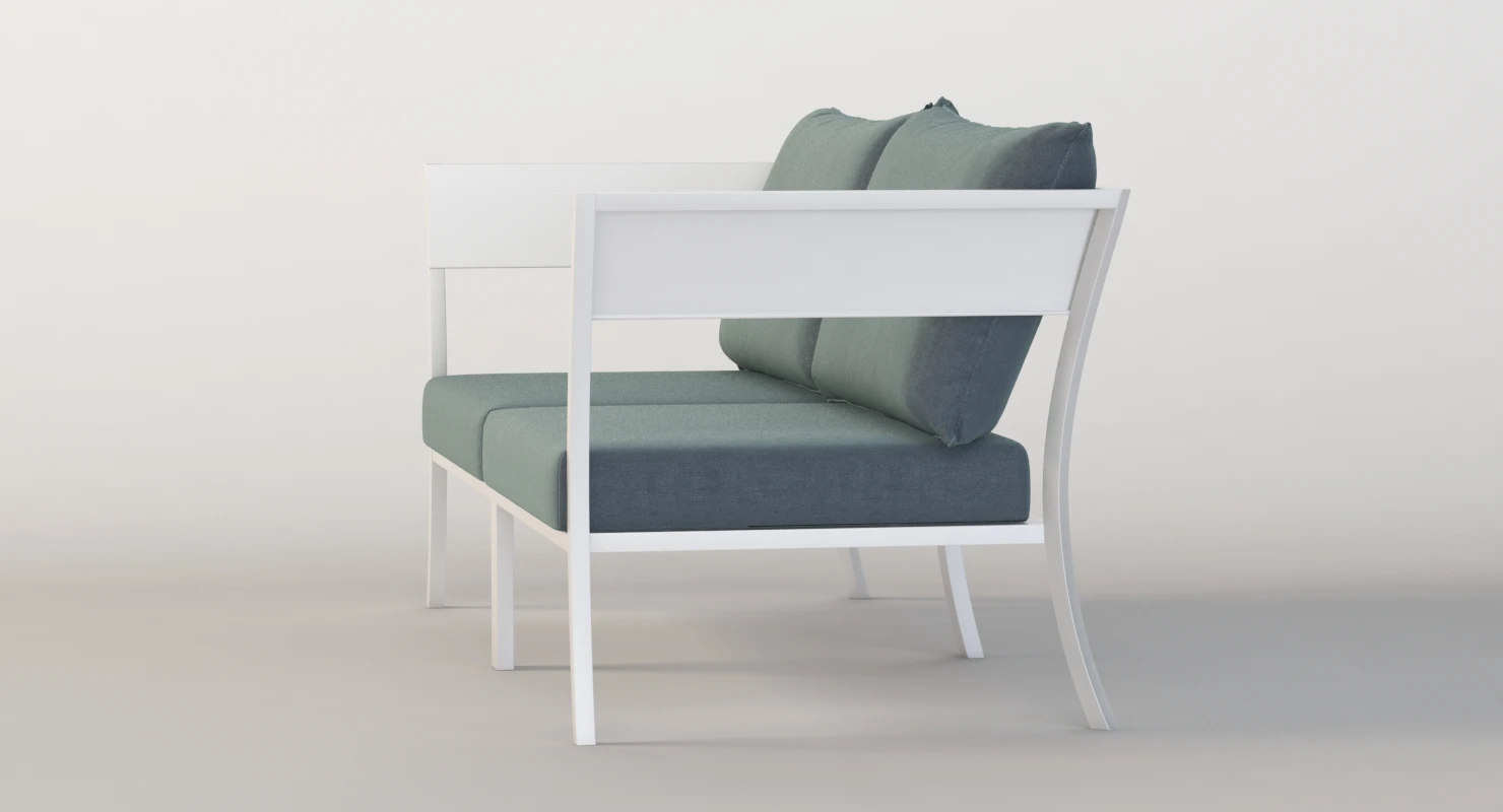 Vermobil Porto Cervo Outdoor Love Seat Sofa 3D Model_08