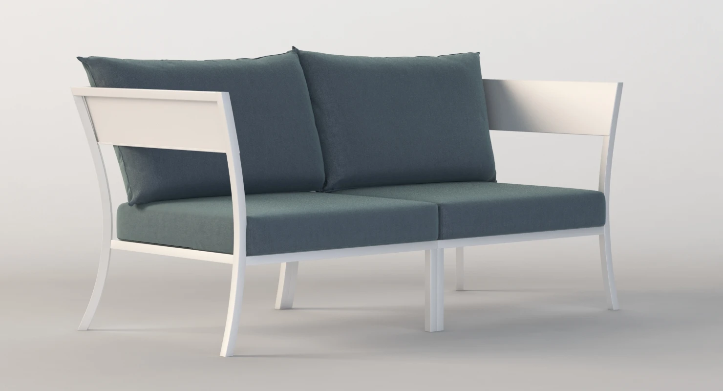 Vermobil Porto Cervo Outdoor Love Seat Sofa 3D Model_04