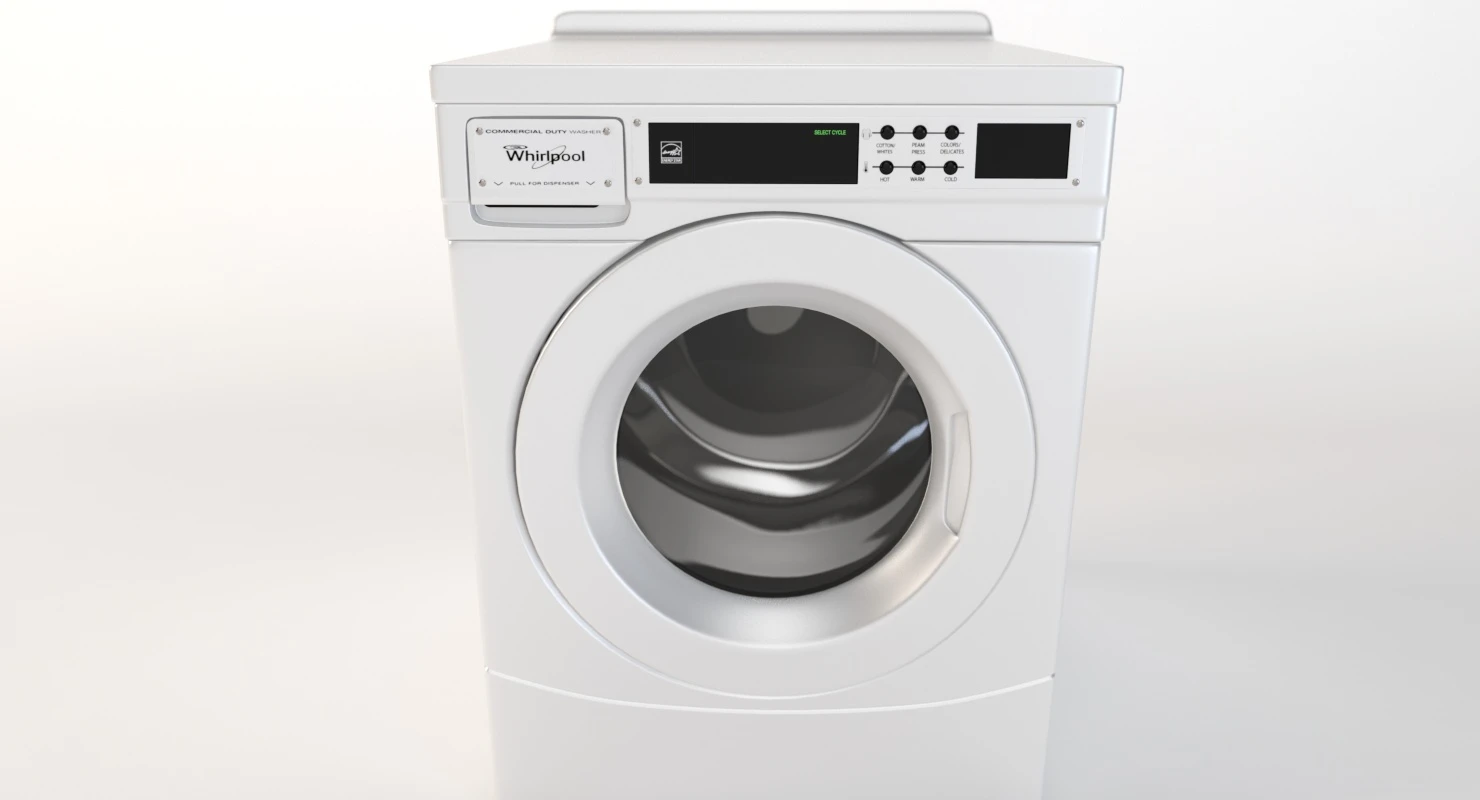 Whirlpool Commercial High Efficiency Energy Star Qualified Front load Washer 3D Model_012