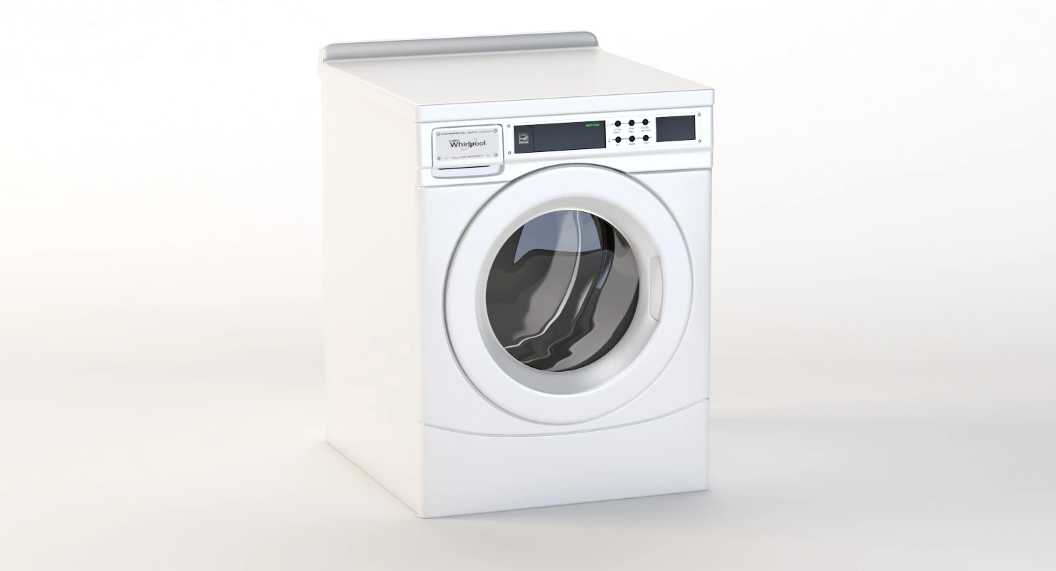 Whirlpool Commercial High Efficiency Energy Star Qualified Front load Washer 3D Model_01