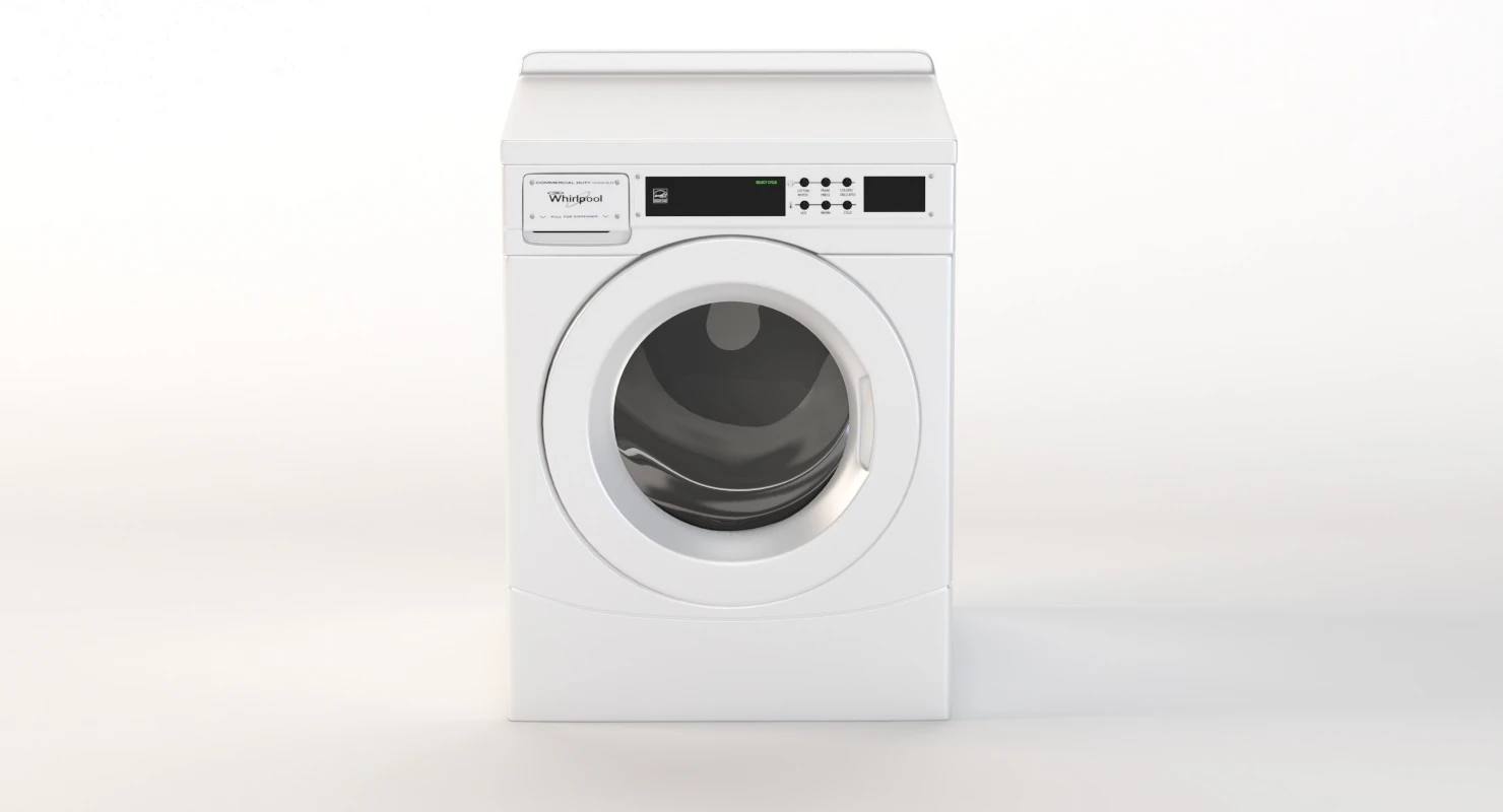 Whirlpool Commercial High Efficiency Energy Star Qualified Front load Washer 3D Model_08