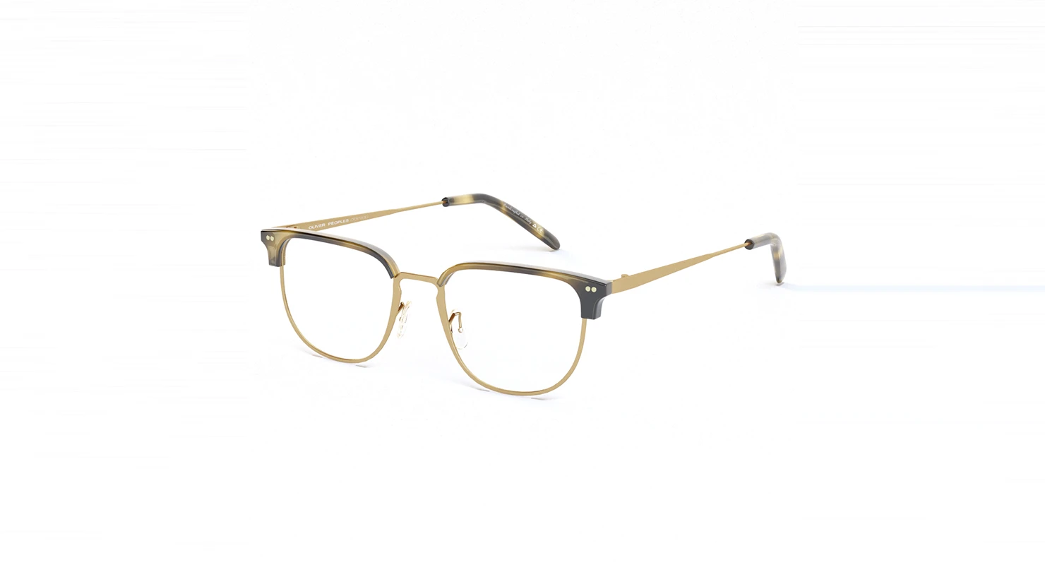 Willman Cocobolo Antique Gold Optical Eyewear by Oliver Peoples 3D Model_01