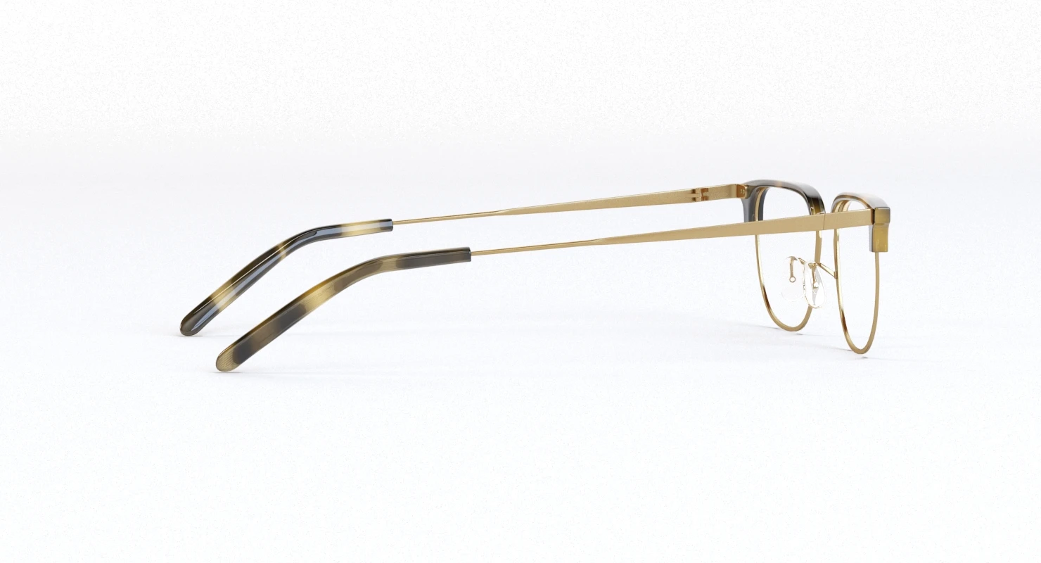 Willman Cocobolo Antique Gold Optical Eyewear by Oliver Peoples 3D Model_05