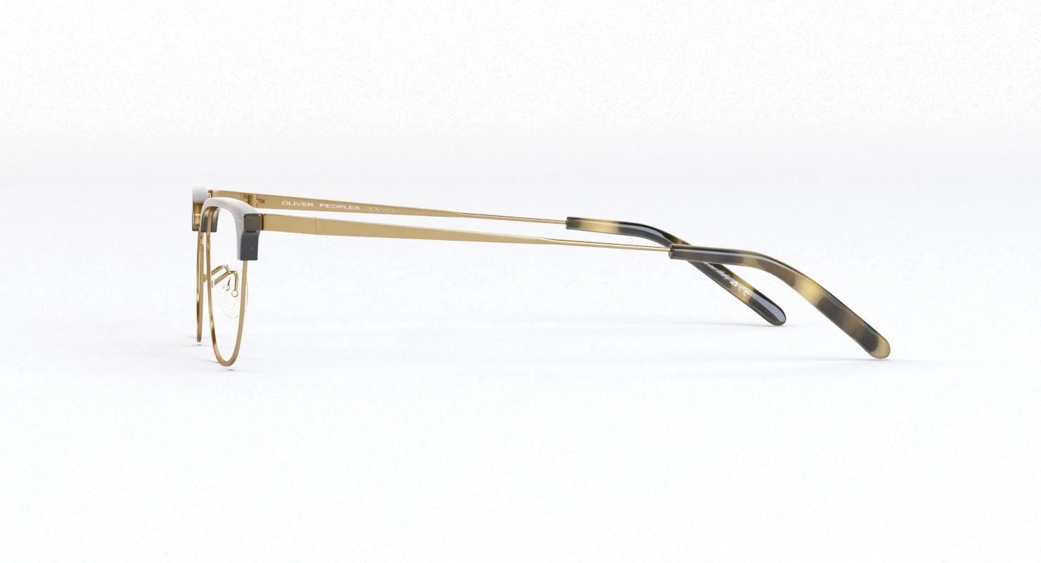 Willman Cocobolo Antique Gold Optical Eyewear by Oliver Peoples 3D Model_08